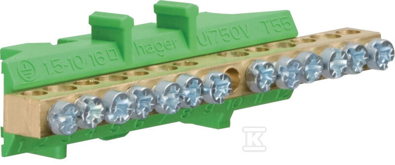 Listwa przyłączeniowa z cokołem ochronna 6×16 + 7×10 mm2 KM13E