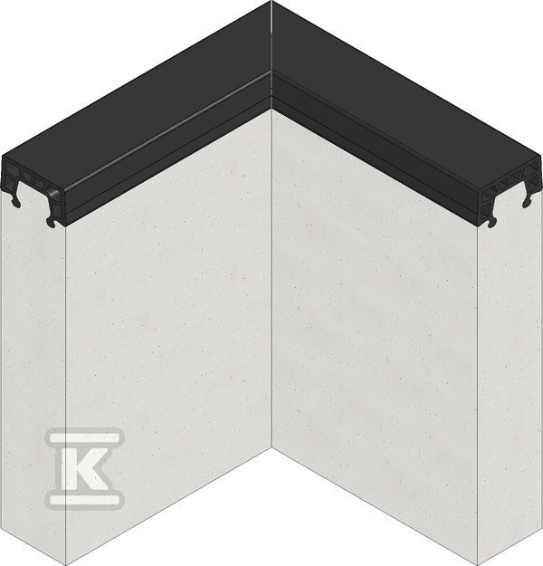 Krawężnik SPORTFIX element narożny, czarny 250/250/400 7229