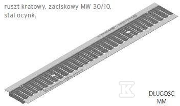 Ruszt kratowy FASERFIX STANDARD E 100 MW 30/10, ocynkowany, klasa B 125 6281