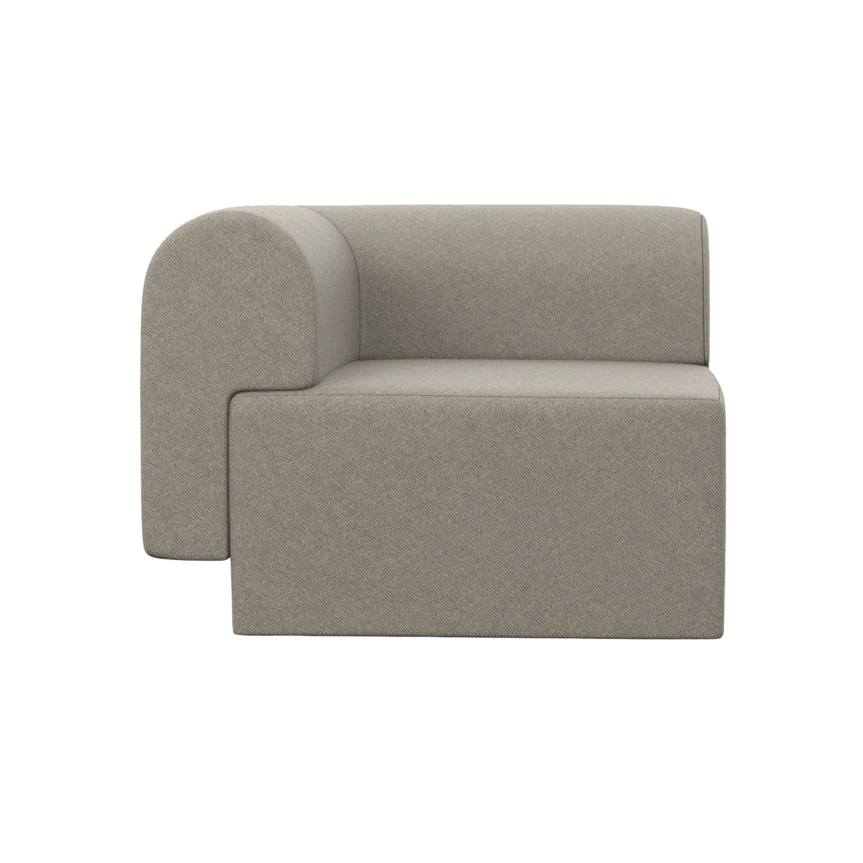 Sofa modułowa TORI – moduł narożny taupe