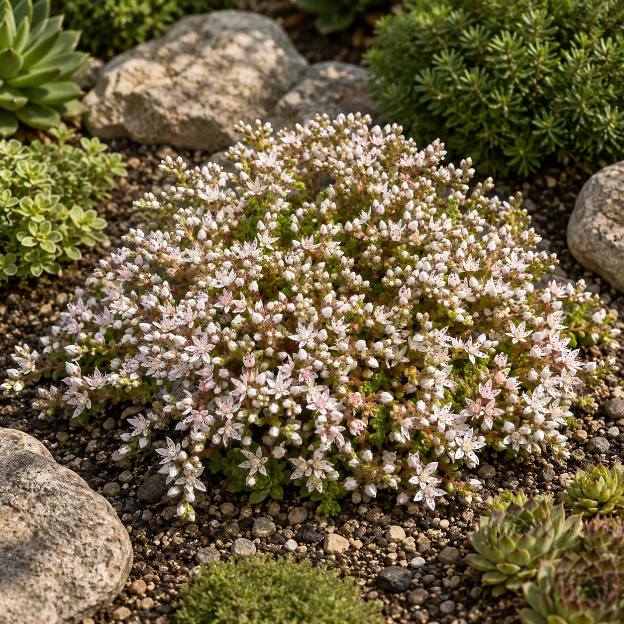 Sedum album ‘Laconicum’ (iarba grasa) – suculenta perena de exterior
