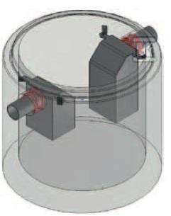 Separator skrobi betonowy AQUAFIX Sa 01, przepustowość nominalna 1 l/s, króćce z PE 3100010P