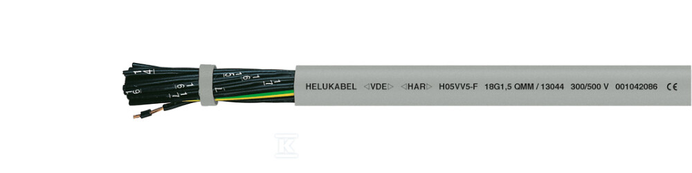 Kabel elastyczny 500V H05VV5-F 61G0,5 (NYSLYÖ-JZ) olejoodporny 13012