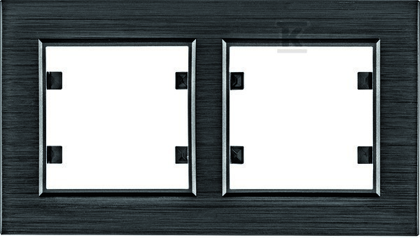 LUMINA Passion Ramka 2-krotna pozioma, aluminium czarne WL9223