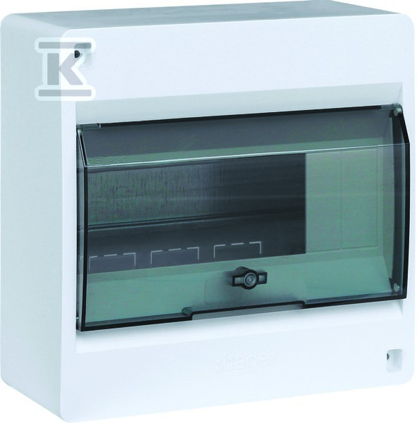 Rozdzielnica IC2 1×8 modułowa n/t IP40 drzwi transparentne VD108TP