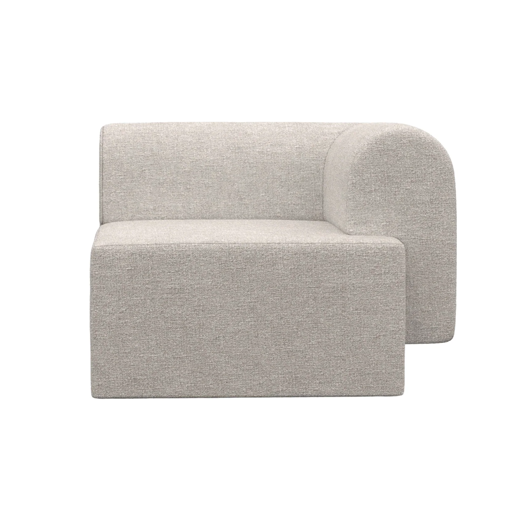 Sofa modułowa TORI – moduł prawostronny jasnoszary
