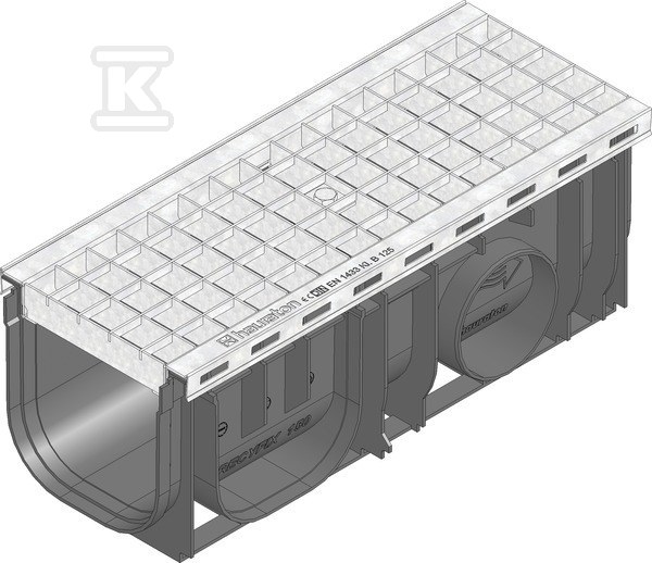 Korytko RECYFIX PLUS 150, typ 0105, z rusztem kratowym MW 30/30, ocynkowanym, kl. B 125 41046