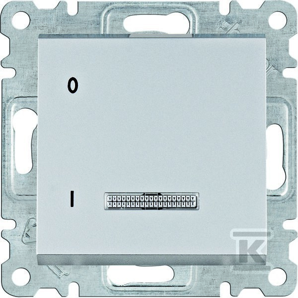 LUMINA Łącznik kontrolny 1-biegunowy, srebrny 16A/250VAC WL0612