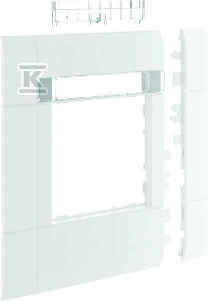 Maskownica 120 mm 1-krotna 55×55 mm pole opisowe PC-ABS bezhalog biały GR1202A9016