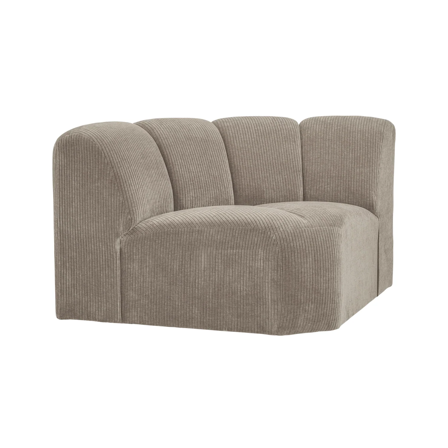 Sofa modułowa MOJO – element narożny ciemny piaskowy sztruks
