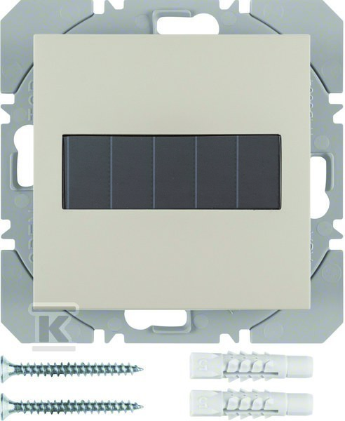 Przycisk 1-krotny płaski z baterią słoneczną, krem, B.KWADRAT/S.1 KNX RF 85655182