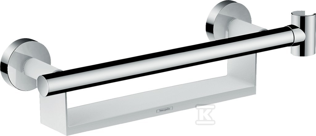 Drążek prysznicowy Unica Comfort z półką i uchwytem prysznicowym biały/chrom 26328400