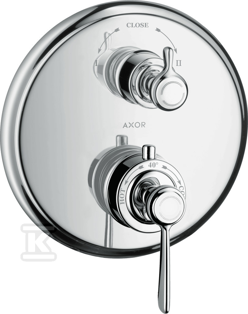 Bateria termostatyczna AXOR Montreux z zaworem odcinająco-przełączającym, montaż podtynkowy chrom 16821000