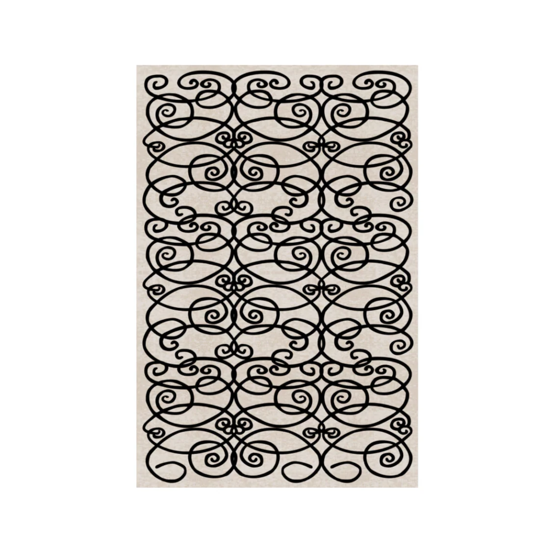 Dywan MIRRING RECTANGULAR beżowo-czarny