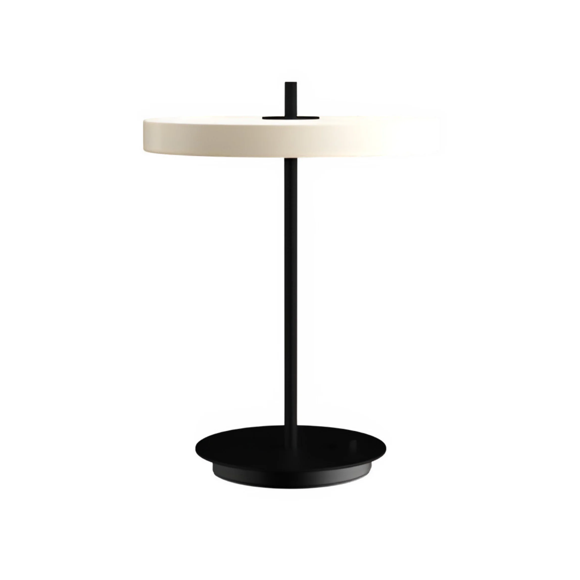 Lampa stołowa ASTERIA biały z czarną podstawą