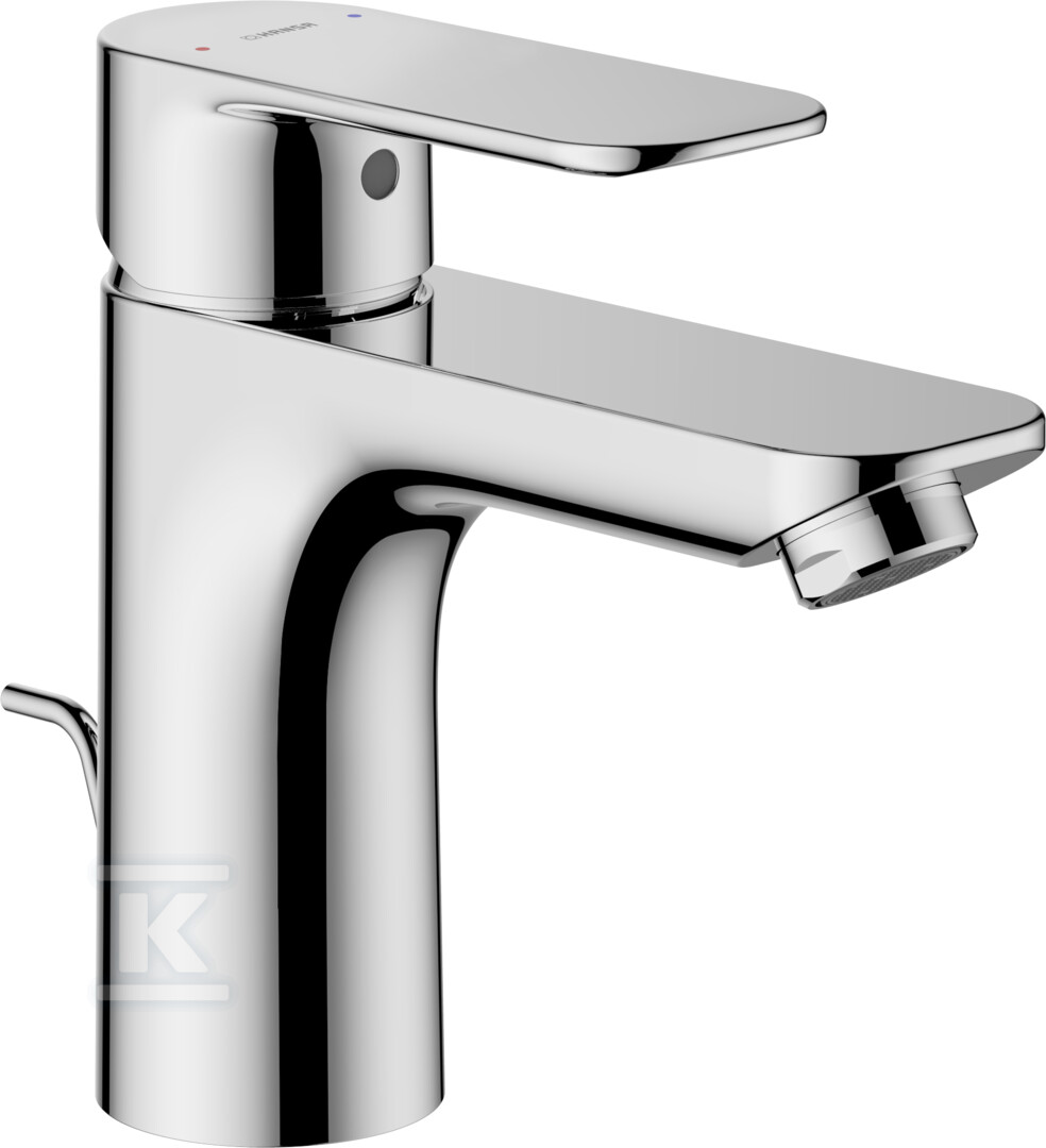Bateria umywalkowa jednouchwytowa HANSABASIC XL, zasięg: 112 mm, Zawór spustowy dźwigniowy, kolor: chrom 55502203