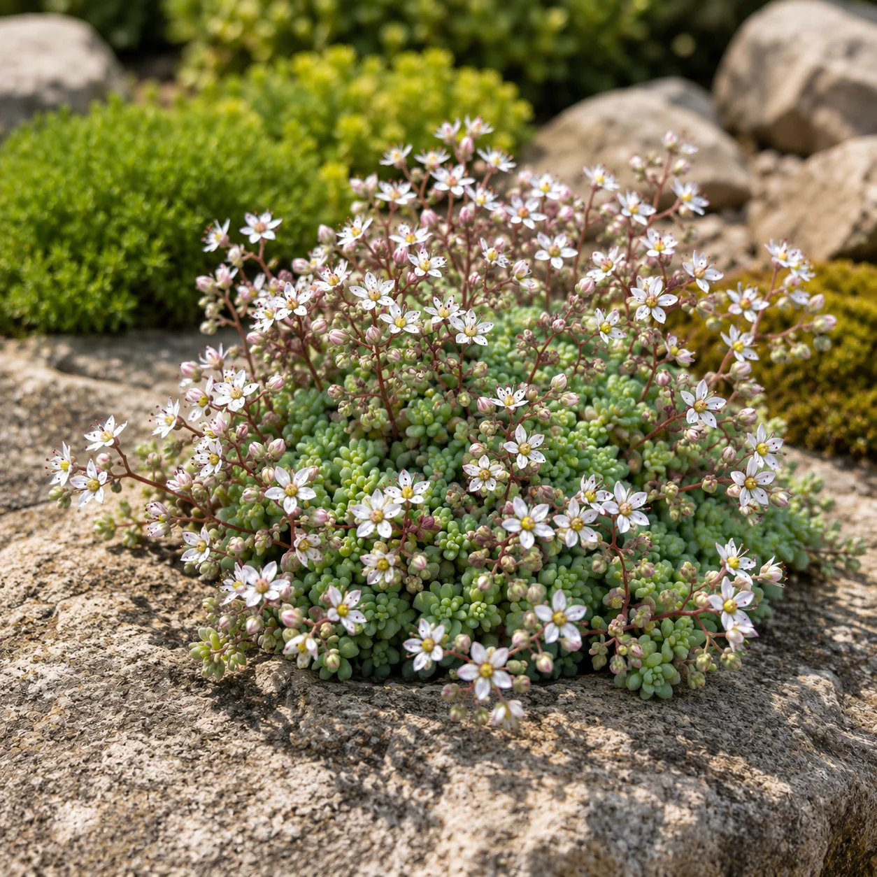 Sedum dasyphyllum (iarba grasa) – suculenta perena cu frunze albastru-argintii