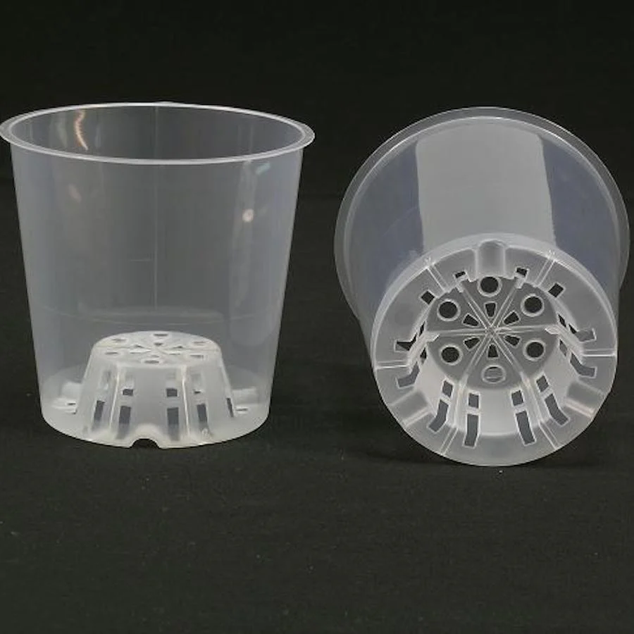 Ghiveci orhidee transparent, plastic D12cm