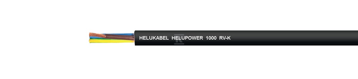 Przewód sterowniczo-zasilający PVC HELUPOWER® 1000 RV-K 12×1,5 mm2 czarny, identyfikacja żył wg DIN VDE 0293-308 11003811