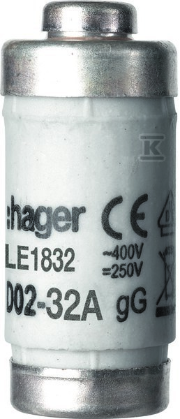 Wkładka topikowa D02 gG 32A 400VAC LE1832