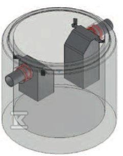 Separator skrobi betonowy AQUAFIX Sa 03, przepustowość nominalna 3 l/s, króćce z PE 3100030P