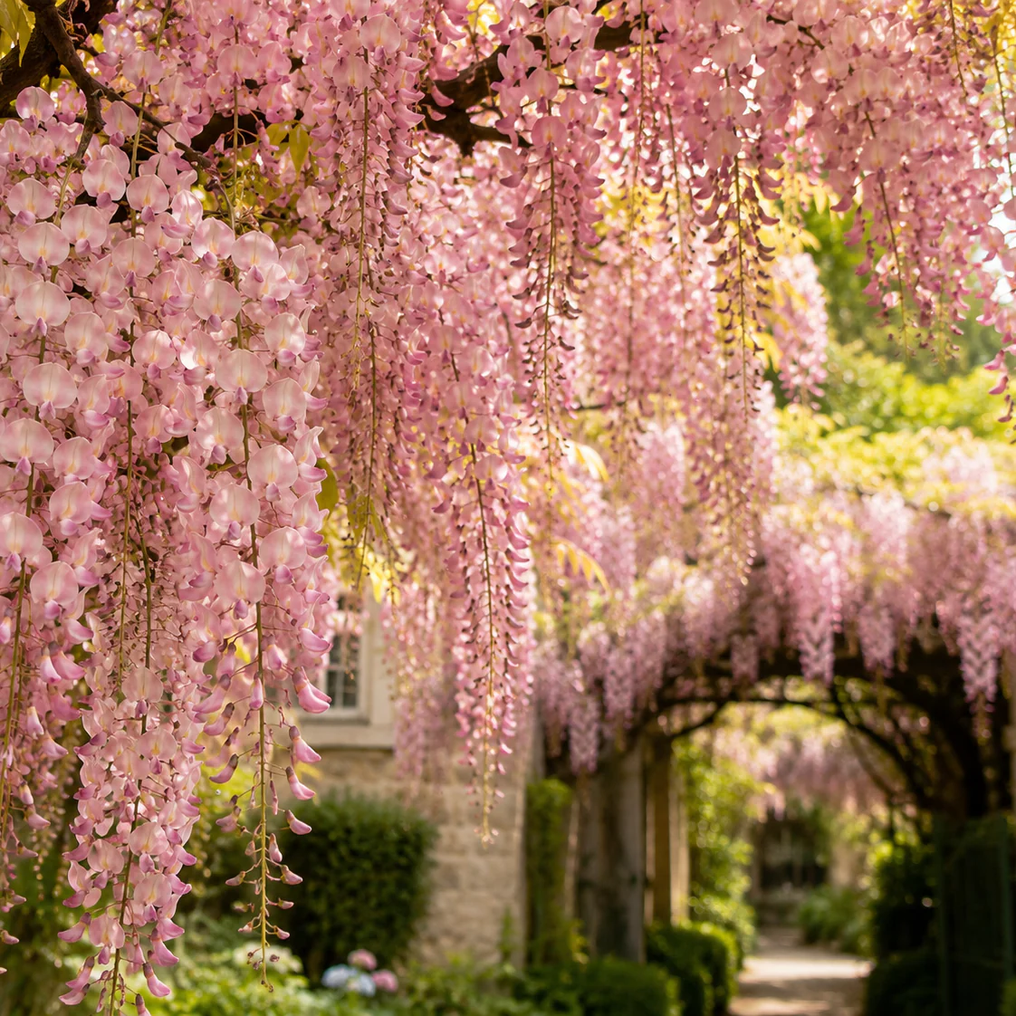 Glicina roz – Wisteria floribunda 'Rosea’ (flori parfumate)