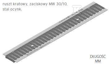 Ruszt kratowy FASERFIX STANDARD E 100 MW 30/10, ocynkowany, klasa B 125 6280