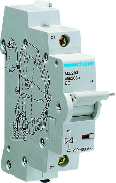 Wyzwalacz prądu roboczego do wyłącznika nadmiarowoprądowego, 110-130V DC/230-415V AC MZ203