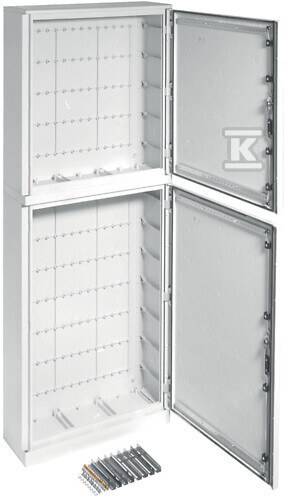 Obudowa poliester 2050x850x300 mm, IP65, PANEL-struct., stojąca, dwu-sekcyjna, drzwi pełne FL358B