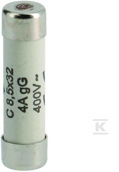 Wkładka bezpiecznikowa cylindryczna C 8, 5x32mm gG 4A 400VAC L8532C04