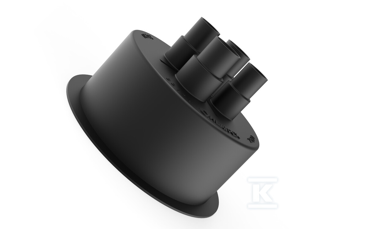 Końcówka HQ160/4 gumowa / END-CAP dla rur preizolowanych poczwórnych d160mm (dn rur Pex 2×25-32 + 2×25) 70700016032T