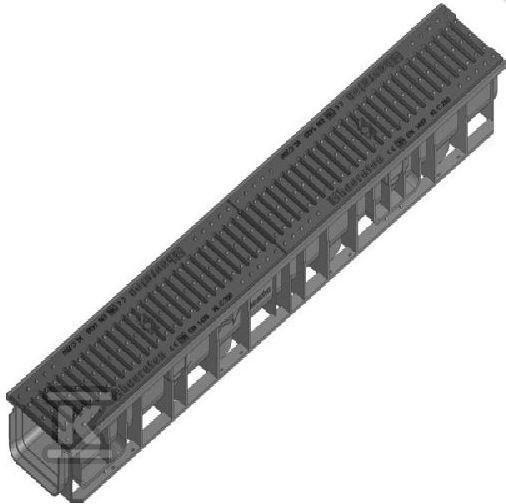 Korytko RECYFIX STANDARD 100, typ 60, z rusztem żeliwnym, kratowym GUGI MW 15/25, kl. C 250 40239