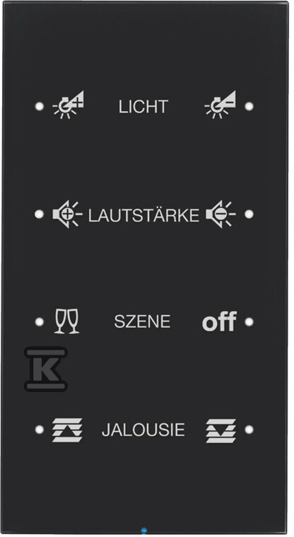Sensor dotykowy 4-krotny konfigurowalny, szkło, czarny, R.3 75144155