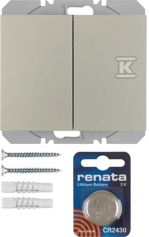Przycisk radiowy 2-krotny płaski, stal, lakierowany, quicklink, K.5 KNX RF 85656273