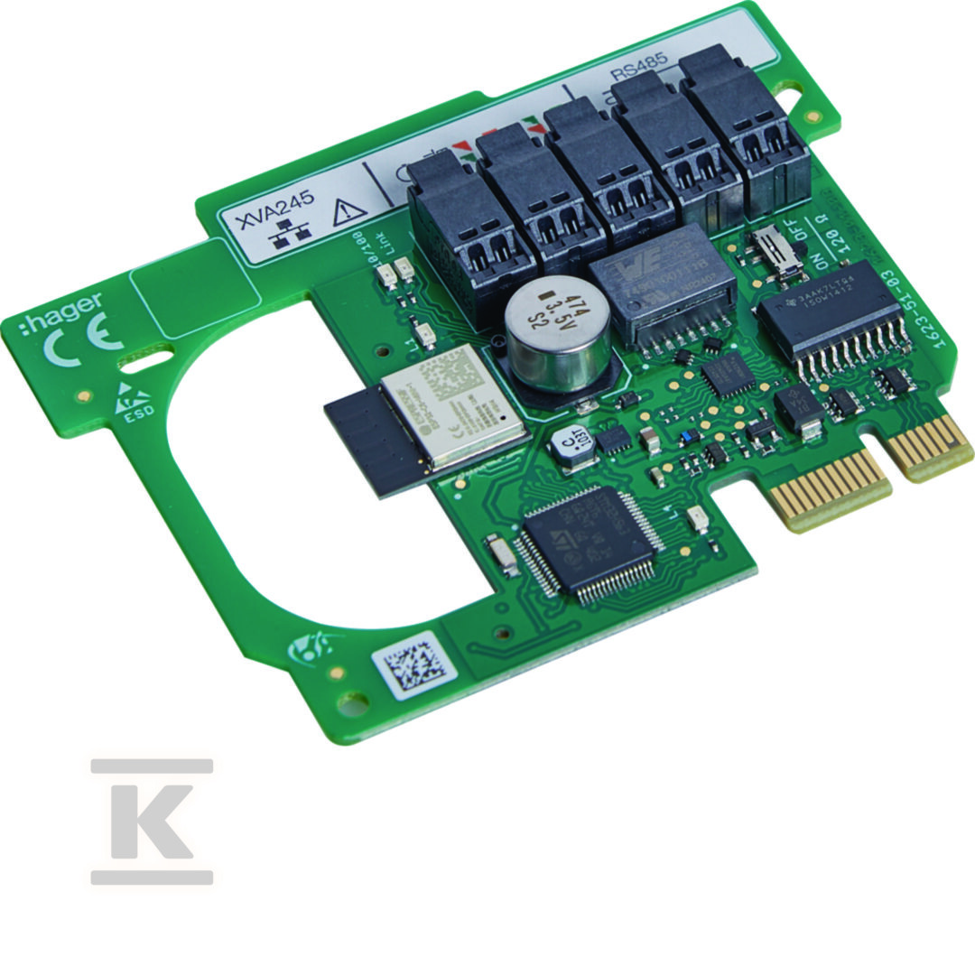 Karta komunikacyjna EVCS, XVA6x1, Ethernet TCP/IP, WiFi, Modbus RS485 XVA245