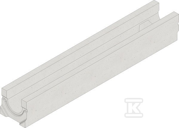 Korytko FASERFIX STANDARD E 100 typ 01L z otworem DN 110, bez spadku 6300