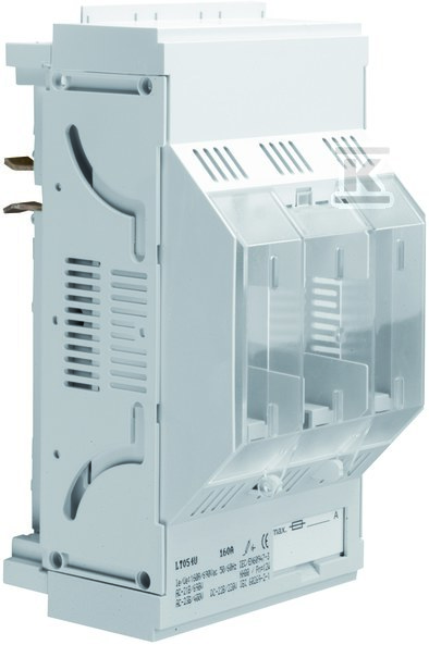 Podstawa bezpiecznikowa NH00 3P 160A 690VAC szyny Cu 40 mm zaciski klatkowe 95 mm2 LT054U