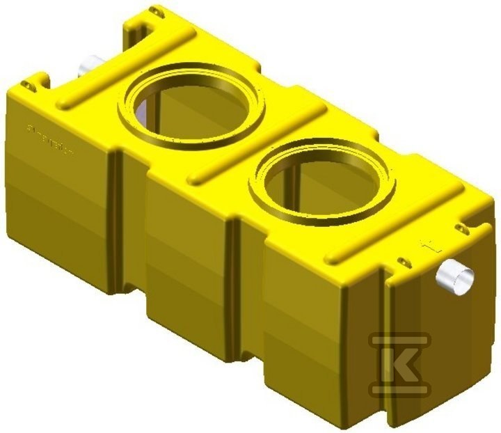 Separator tłuszczów FPE 10 – polietylenowy, przepustowość maks. 10 l/s, króćce z PE – AQUAFIX 10PE 385010