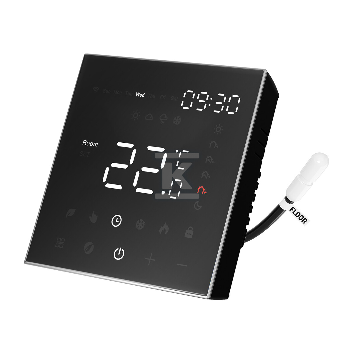 Termostat programowalny HD-T400.B z komunikacją Wi-Fi – czarny HD-T400.B.WI-FI