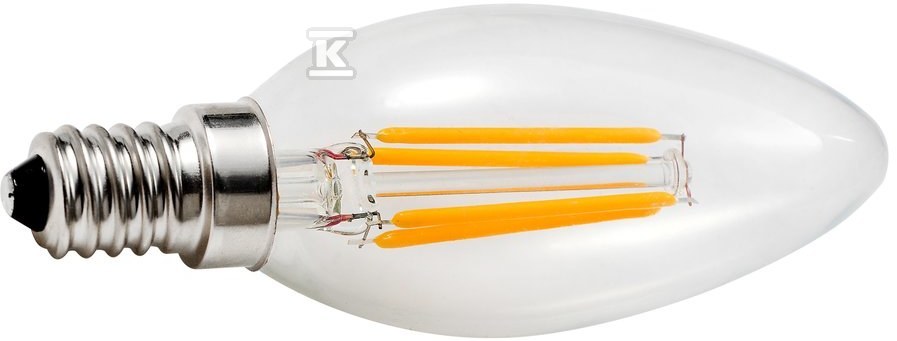 Żarówka LED FILAMENT klasyczna świeczka 230V 4W E14 C35 CL 2700K LED-2722