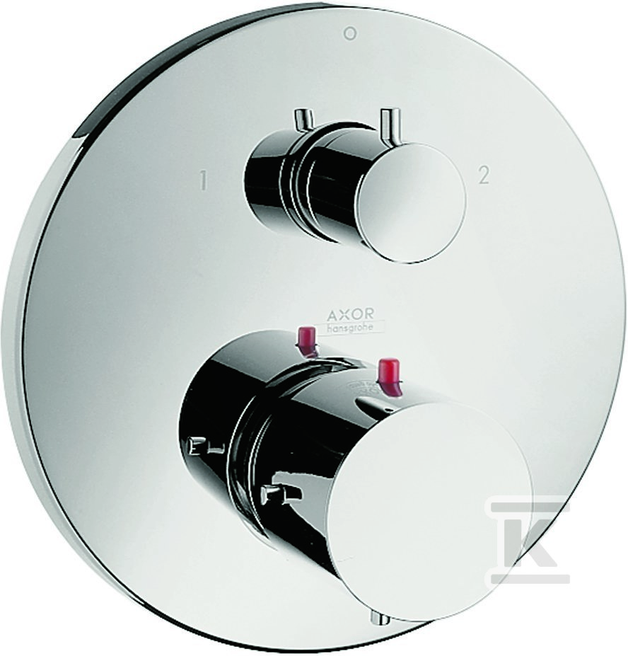 Bateria termostatowa Hansgrohe Axor Starck podtynkowa, z zaworem odcinająco-przełączającym, element zewnętrzny chrom 10720000
