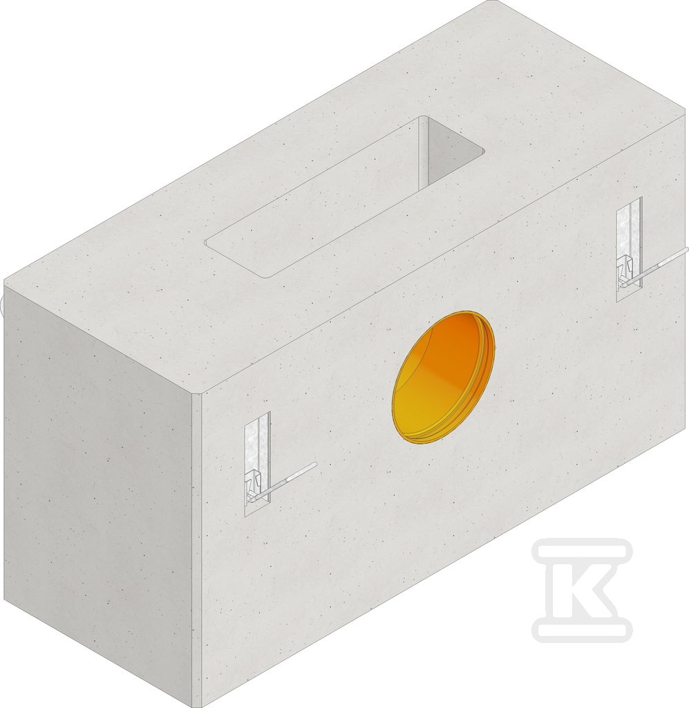 Element dolny studzienki FASERFIX BIG BL 100, z 2 kotwami kulistymi, zbrojony 81797