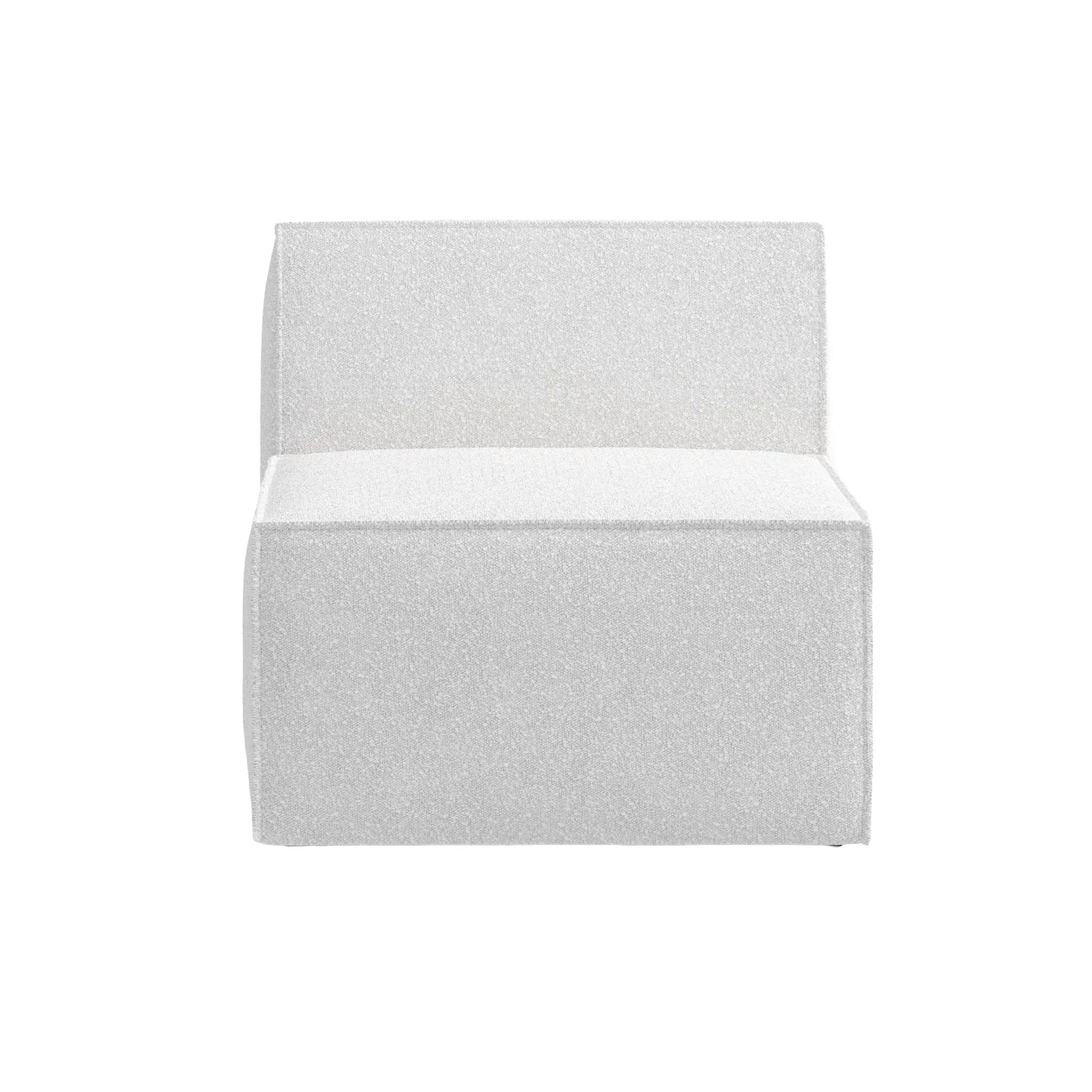 Sofa modułowa ANDO – moduł środkowy biały boucle