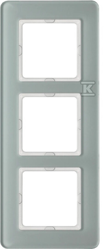 Ramka 3-krotna, szkło, biały, Q.7 10136079