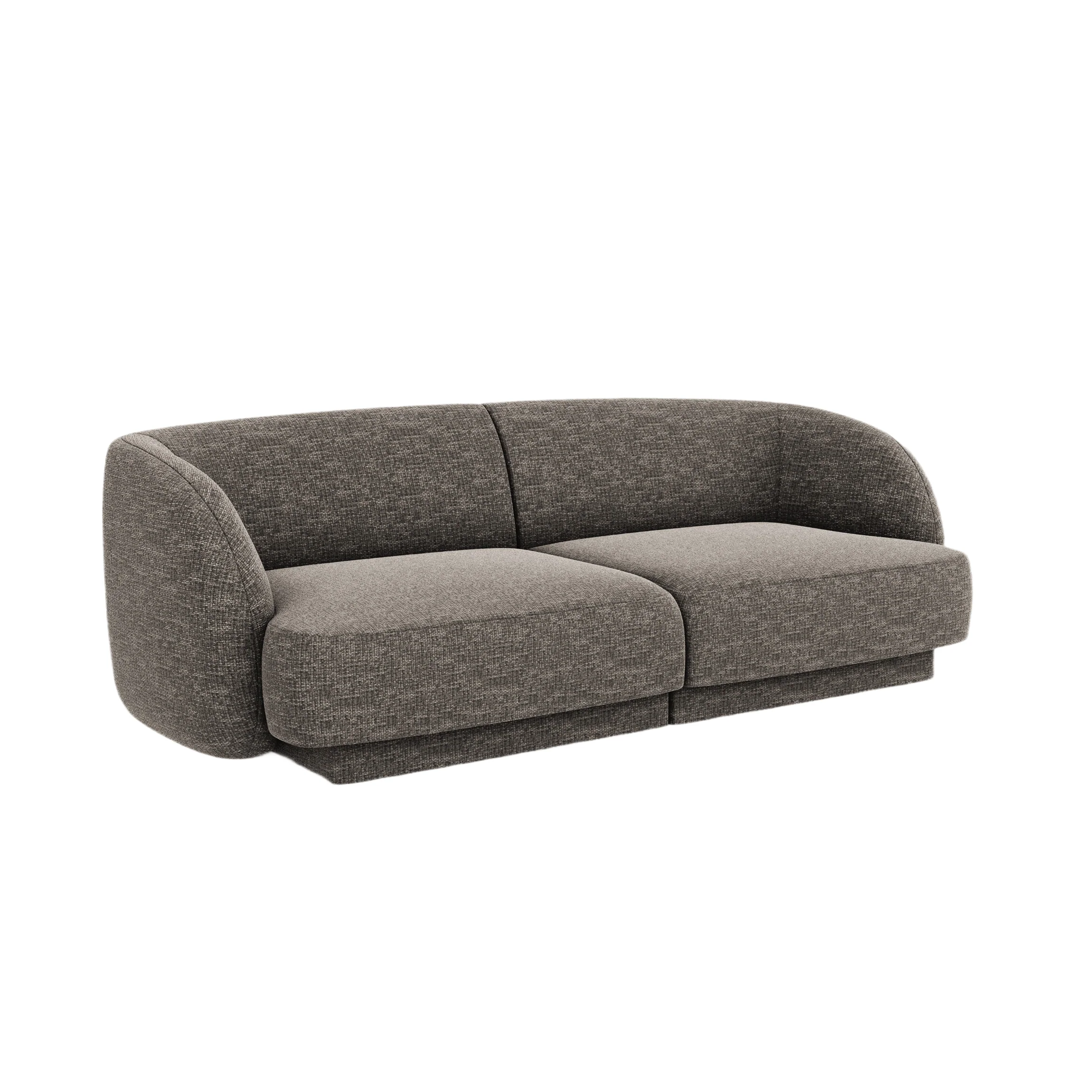Sofa 2-osobowa MILEY szary szenil jedwabisty