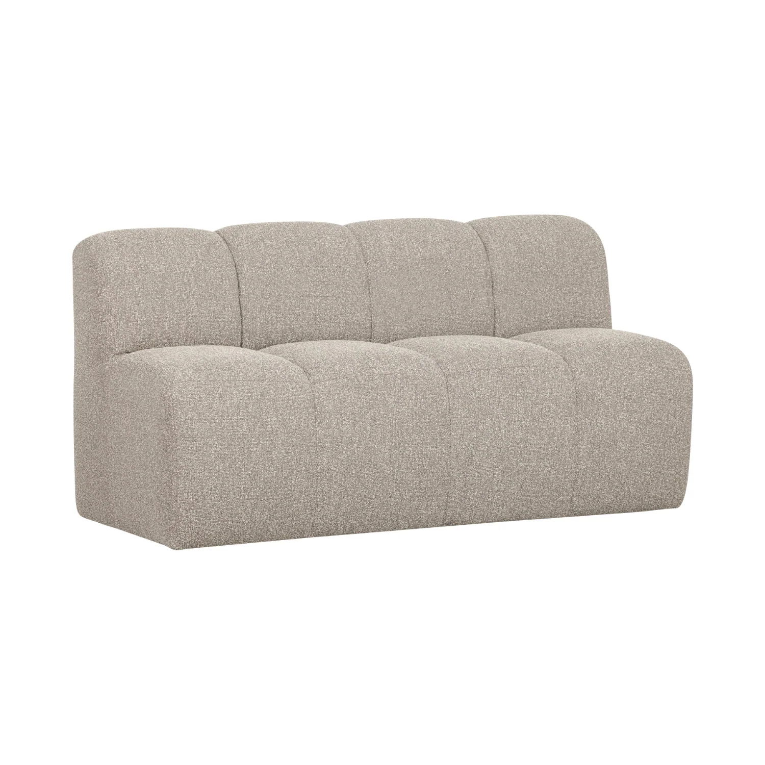 Sofa modułowa MOJO BENCH – element 3-osobowy beżowy melanż bouclé