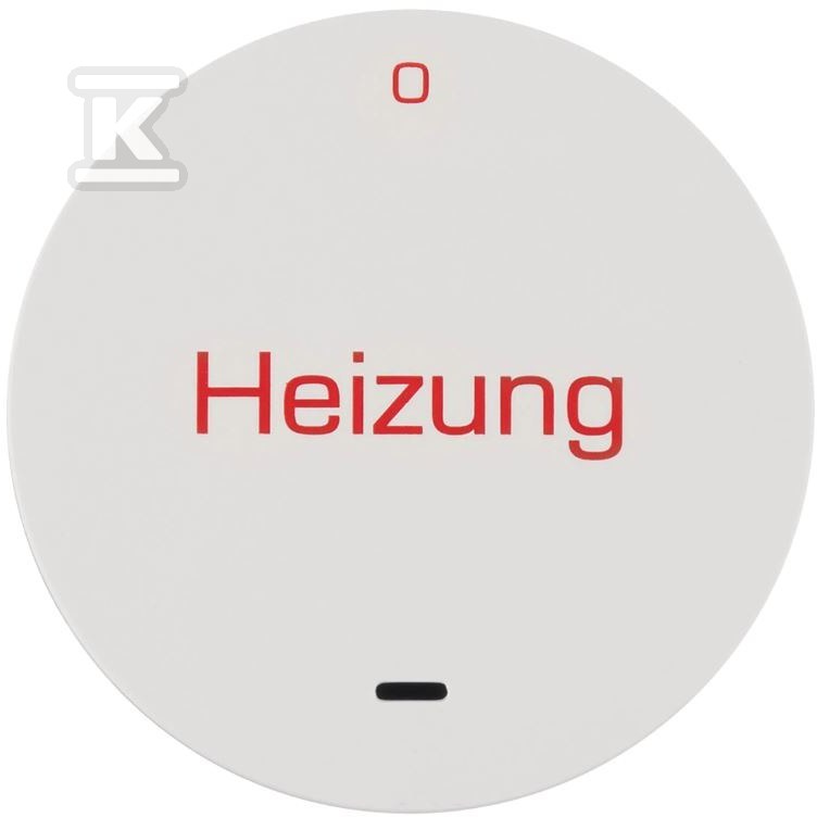 Klawisz z soczewką i nadrukiem „Heizung” i „0”, biały połysk, R.X 16212059