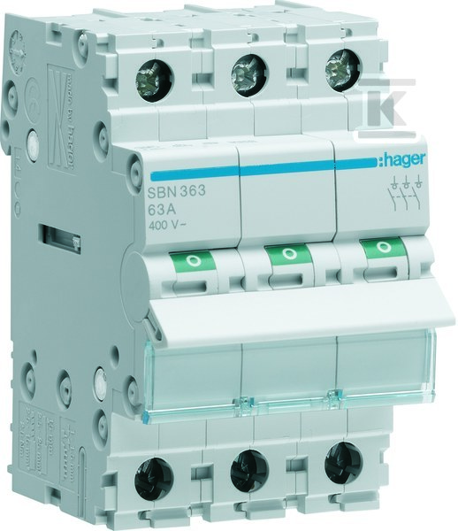 Modułowy rozłącznik izolacyjny 3P 63A 400VAC SBN363