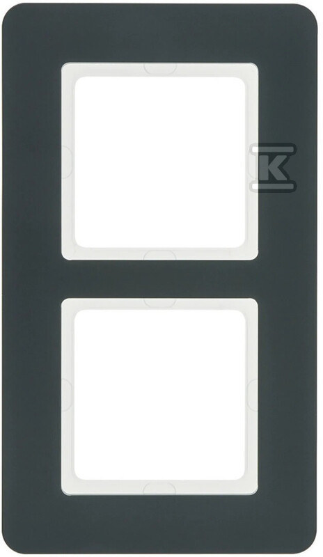 Ramka 2-krotna, antracyt aksamit, lakierowany, Q.7 10126186