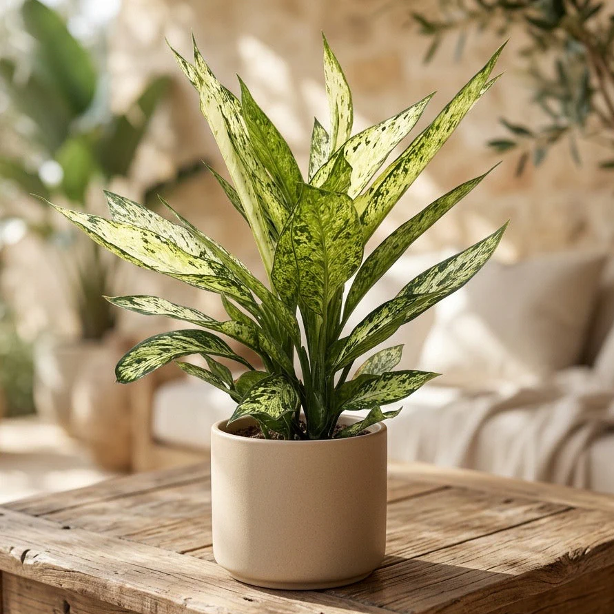 Dieffenbachia ‘Vesuvius’ 2pp – planta tropicala cu frunzis mare si contrast decorativ